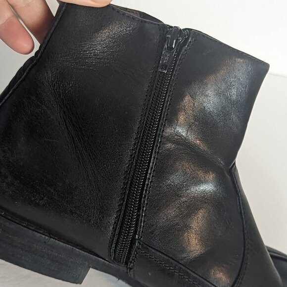 Johnston & Murphy Men’s Boots Black Square Toe Chelsea Side Zip Size 10.5 - Picture 6 of 9